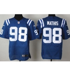 Nike Indianapolis Colts 98 Robert Mathis Blue Elite NFL Jersey