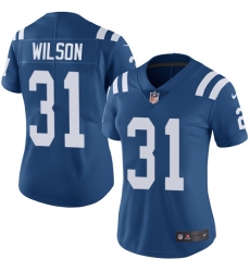 Nike Colts #31 Quincy Wilson Royal Blue Team Color Womens Stitched NFL Vapor Untouchable Limited Jersey
