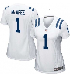 Womens Nike Indianapolis Colts 1 Pat McAfee Game White NFL Jersey