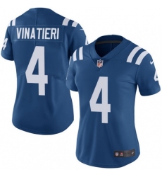 Womens Nike Indianapolis Colts 4 Adam Vinatieri Elite Royal Blue Team Color NFL Jersey