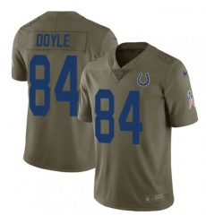 Youth Nike Indianapolis Colts 84 Jack Doyle Limited Olive 2017 Salute to Service NFL Jersey