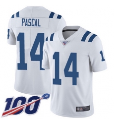 Youth Zach Pascal Limited Road Jersey 14 Football Indianapolis Colts White 100th 