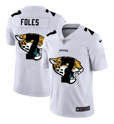 Jacksonville Jaguars 7 Nick Foles White Men Nike Team Logo Dual Overlap Limited NFL Jersey