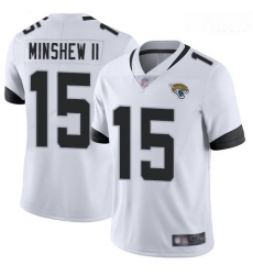 Jaguars 15 Gardner Minshew II White Men Stitched Football Vapor Untouchable Limited Jersey