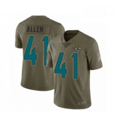 Men Jacksonville Jaguars 41 Josh Allen Limited Olive 2017 Salute to Service Football Jersey