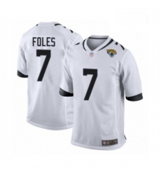 Men Jacksonville Jaguars 7 Nick Foles Game White Football Jersey