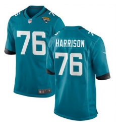 Men Jacksonville Jaguars 76 Anton Harrison Teal 2023 Draft Stitched Game Jersey