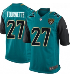 Men Nike Jacksonville Jaguars 27 Leonard Fournette Game Teal Green Team Color NFL Jersey