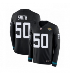 Men Nike Jacksonville Jaguars 50 Telvin Smith Limited Black Therma Long Sleeve NFL Jersey