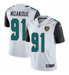 Men Nike Jacksonville Jaguars 91 Yannick Ngakoue White Vapor Untouchable Limited Player NFL Jersey