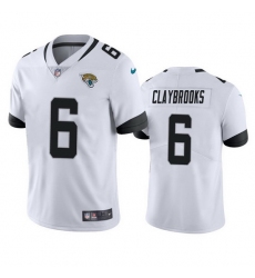 Men's Jacksonville Jaguars #6 Chris Claybrooks White Vapor Untouchable Limited Stitched Jersey