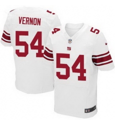 Nike Giants #54 Olivier Vernon White Mens Stitched NFL Elite Jersey