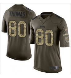 Nike Jacksonville Jaguars #80 Julius Thomas Green Men 27s Stitched NFL Limited Salute to Service Jersey