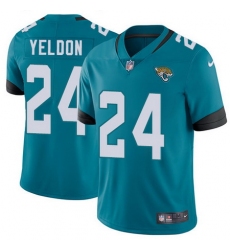 Nike Jaguars #24 T J Yeldon Teal Green Team Color Mens Stitched NFL Vapor Untouchable Limited Jersey