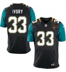 Nike Jaguars #33 Chris Ivory Black Alternate Mens Stitched NFL Elite Jersey