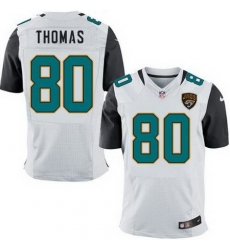 Nike Jaguars #80 Julius Thomas White Men Stitched NFL Elite Jersey