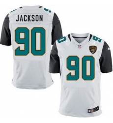 Nike Jaguars #90 Malik Jackson White Mens Stitched NFL Elite Jersey