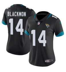 Nike Jaguars #14 Justin Blackmon Black Team Color Women Stitched Jersey  0