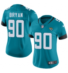 Nike Jaguars #90 Taven Bryan Teal Green Alternate Women Stitched Jersey