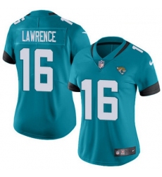 Women Nike Jacksonville Jaguars 16 Trevor Lawrence Teal Green Alternate Women Stitched NFL Vapor Untouchable Limited Jersey