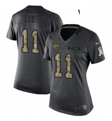 Womens Nike Jacksonville Jaguars 11 Marqise Lee Limited Black 2016 Salute to Service NFL Jersey