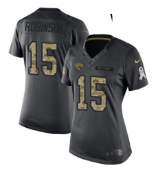 Womens Nike Jacksonville Jaguars 15 Allen Robinson Limited Black 2016 Salute to Service NFL Jersey