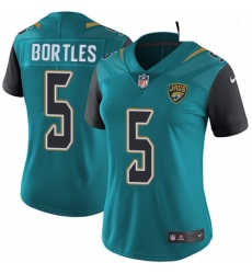 Womens Nike Jacksonville Jaguars 5 Blake Bortles Elite Teal Green Team Color NFL Jersey