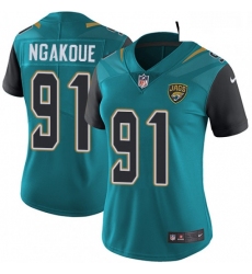 Womens Nike Jacksonville Jaguars 91 Yannick Ngakoue Teal Green Team Color Vapor Untouchable Limited Player NFL Jersey