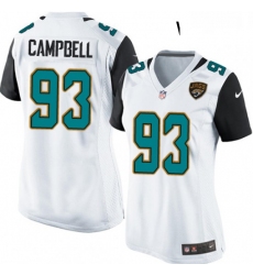 Womens Nike Jacksonville Jaguars 93 Calais Campbell Game White NFL Jersey