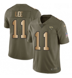 Youth Nike Jacksonville Jaguars 11 Marqise Lee Limited OliveGold 2017 Salute to Service NFL Jersey