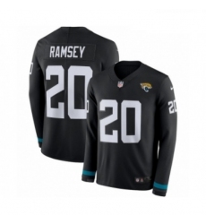 Youth Nike Jacksonville Jaguars 20 Jalen Ramsey Limited Black Therma Long Sleeve NFL Jersey