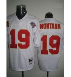 Kansas City Chiefs 19 Joe Montana throwback white