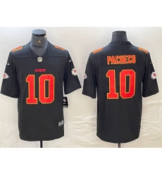 Men Kansas City Chiefs 10 Isiah Pacheco Black Vapor Untouchable Limited Stitched Football Jersey