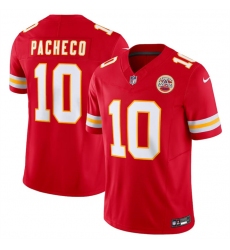 Men   Kansas City Chiefs 10 Isiah Pacheco Red 2023 F U S E  Vapor Untouchable Limited Stitched Jersey