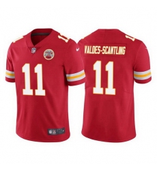 Men Kansas City Chiefs 11 Marquez Valdes Scantling Red Vapor Untouchable Limited Stitched Football jersey