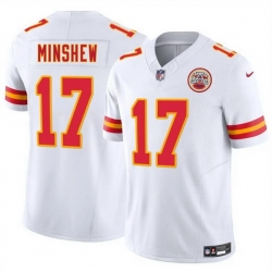 Men   Kansas City Chiefs 17 Gardner Minshew White 2025 F U S E  Vapor Untouchable Limited Stitched Football Jersey