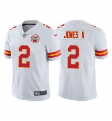 Men Kansas City Chiefs 2 Ronald Jones II White Vapor Untouchable Limited Stitched Football jersey