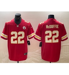 Men Kansas City Chiefs 22 Trent McDuffie Red Vapor Untouchable Limited Stitched Football Jersey