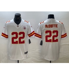 Men Kansas City Chiefs 22 Trent McDuffie White Vapor Untouchable Limited Stitched Football Jersey