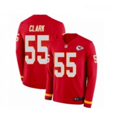 Men Kansas City Chiefs 55 Frank Clark Limited Red Therma Long Sleeve Football Jersey