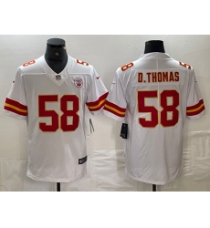 Men Kansas City Chiefs 58 Derrick Thomas White Vapor Untouchable Limited Stitched Football Jersey