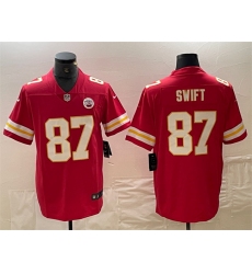 Men Kansas City Chiefs 87 Taylor Swift Red Vapor Untouchable Limited Stitched Football Jersey