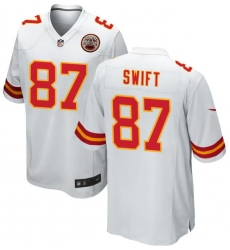 Men Kansas City Chiefs 87 Taylor Swift White 2023 F U S E Vapor Untouchable Limited Stitched Jersey