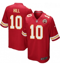 Men Nike Kansas City Chiefs 10 Tyreek Hill Game Red Team Color NFL Jersey
