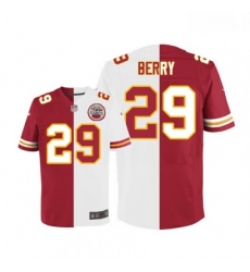 Men Nike Kansas City Chiefs 29 Eric Berry Elite RedWhite Split Fashion NFL Jersey