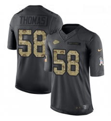 Men Nike Kansas City Chiefs 58 Derrick Thomas Limited Black 2016 Salute to Service NFL Jersey