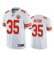 Men's Kansas City Chiefs #35 Jaylen Watson White Vapor Untouchable Limited Stitched Football Jersey