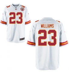 Men's Nike Kansas City Chiefs Joshua Williams #23 White Stitched NFL Jersey