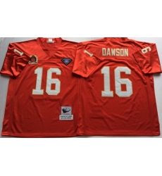 Mitchell And Ness Chiefs #16 len dawson red Throwback Stitched NFL Jersey