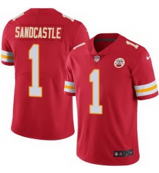 Nike Chiefs #1 Leon Sandcastle Red Mens Stitched NFL Limited Rush Jersey